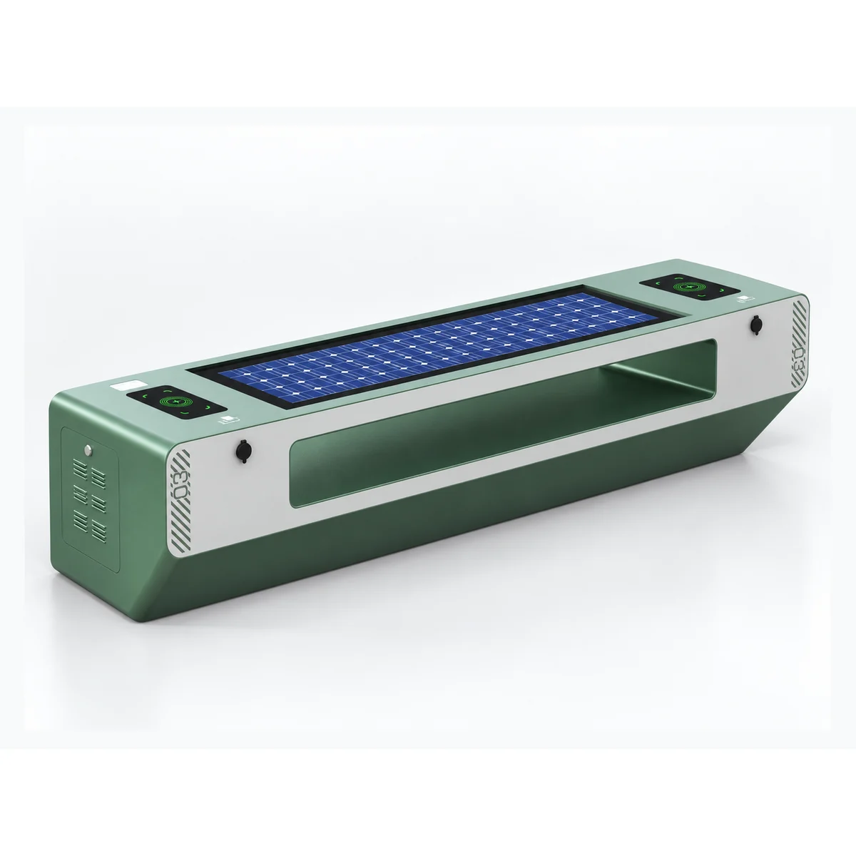 Умная солнечная скамейка ZEMSO ZX-PB-008 модульная с широким корпусом