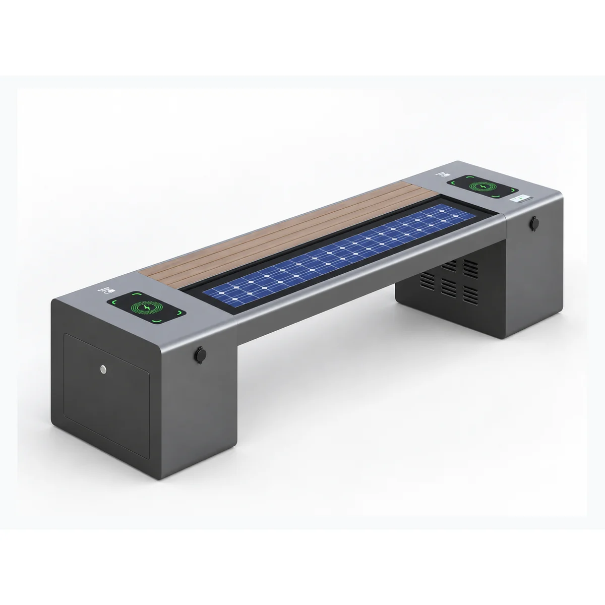 Умная солнечная скамейка ZEMSO ZX-PB-004 широкая без спинки