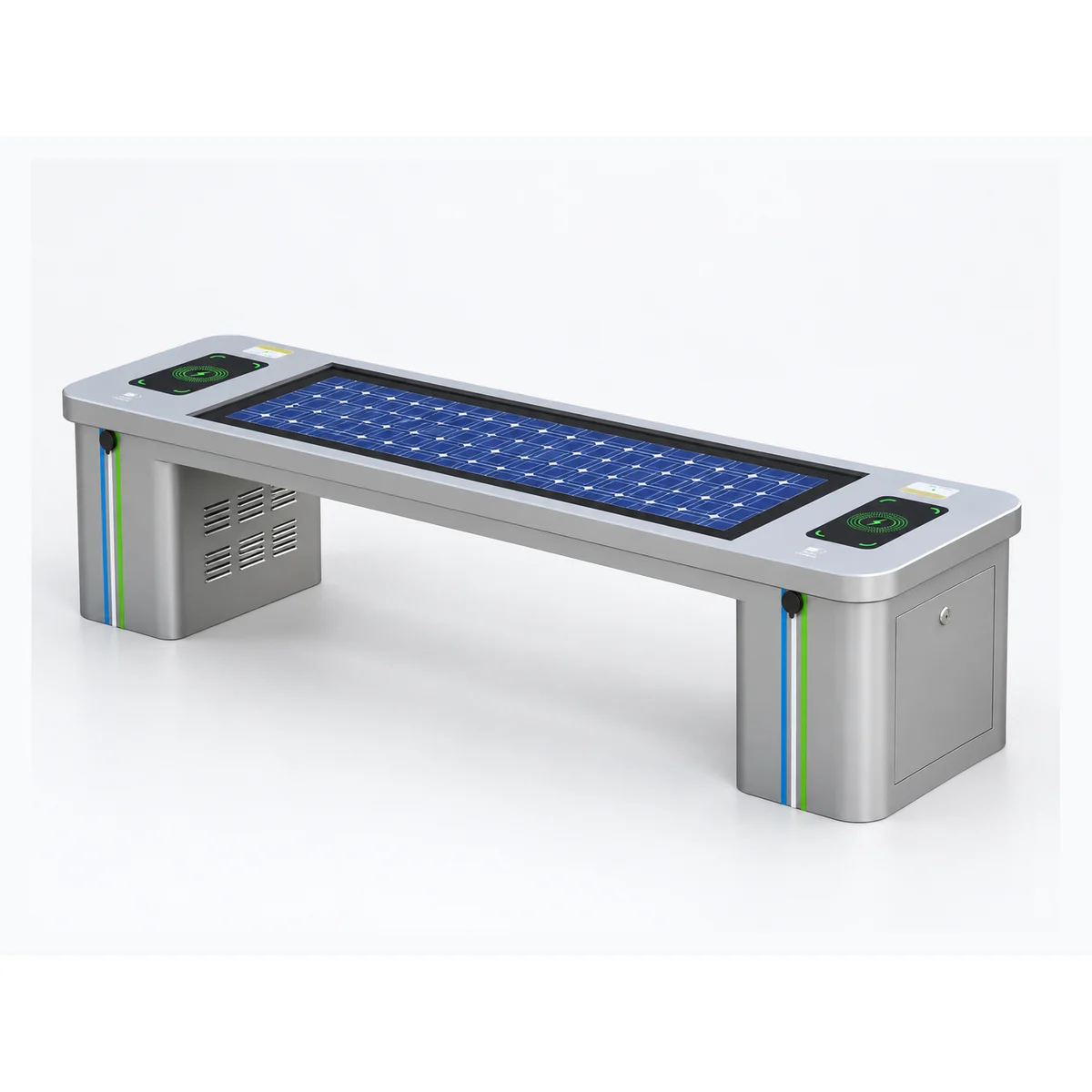 Умная солнечная скамейка ZEMSO ZX-PB-006 с открытыми опорами