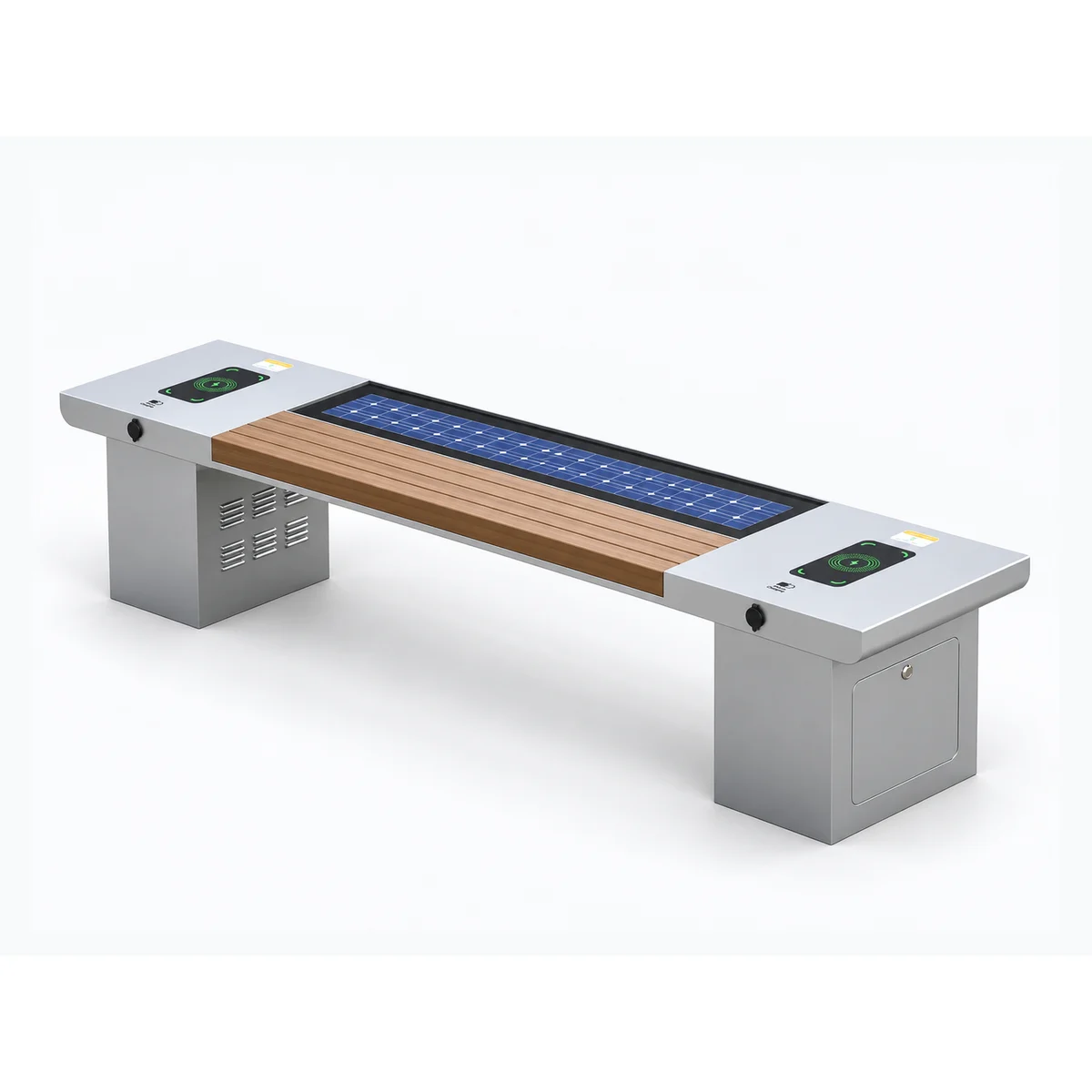 Умная солнечная скамейка ZEMSO ZX-PB-002 с разнесёнными опорами