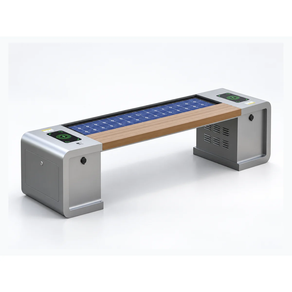 Умная солнечная скамейка ZEMSO ZX-PB-003 с торцевыми модулями